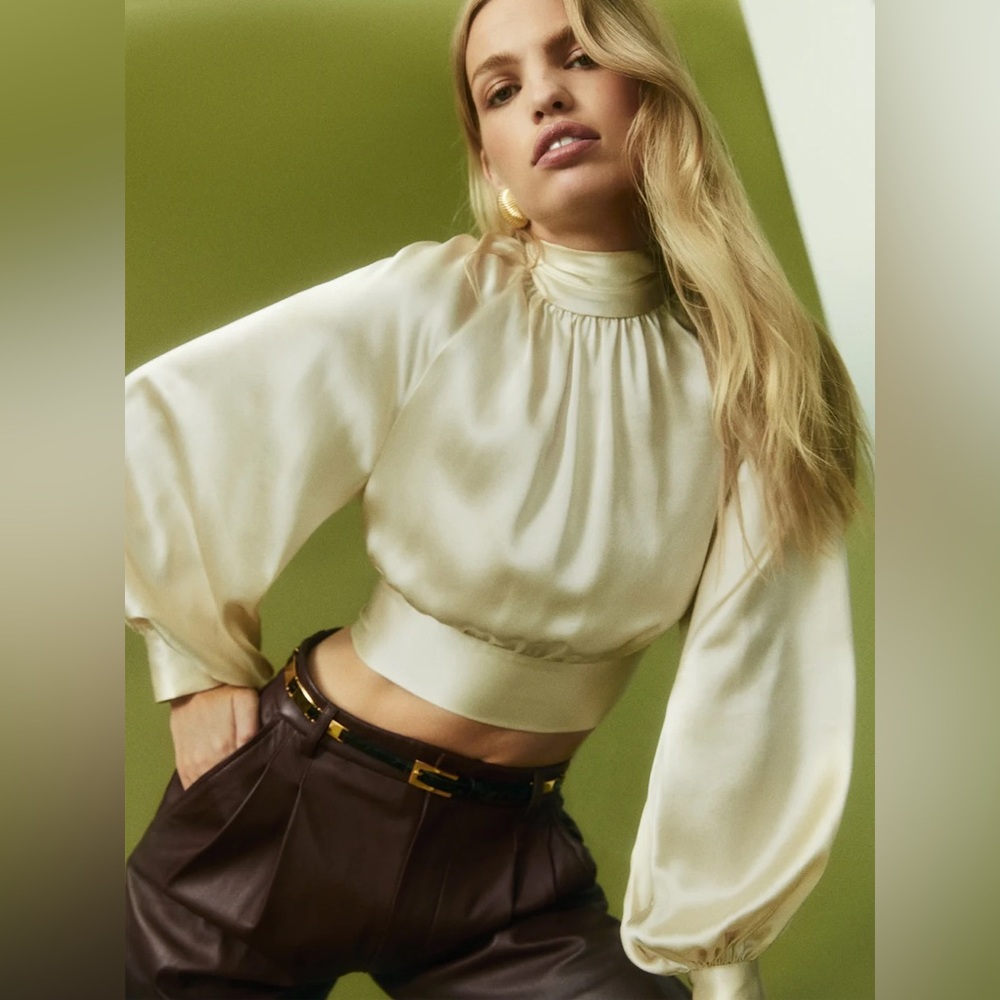 Reformation Julia Silk Top